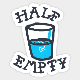 Half Empty Sticker